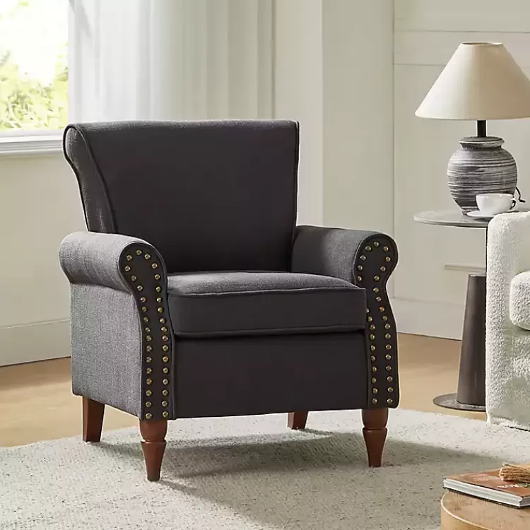 Charcoal Upholstered Henry Armchair>Kirklands Home Best