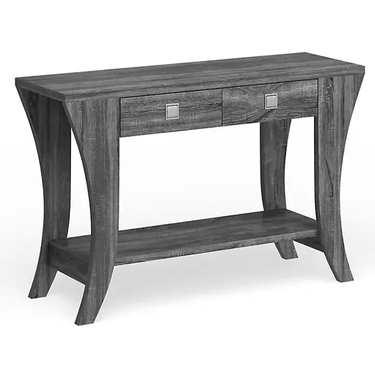 Charcoal Wood 2-Drawer Console Table>Kirklands Home Cheap