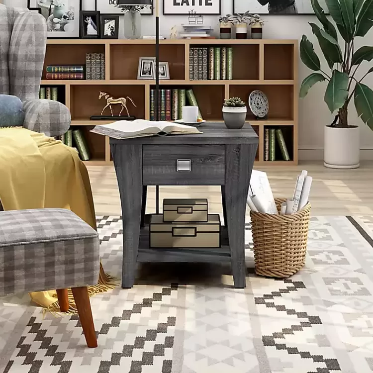 charcoal_wood_single_drawer_side_table_5.webp Charcoal Wood Single Drawer Side Table>Kirklands Home Cheap