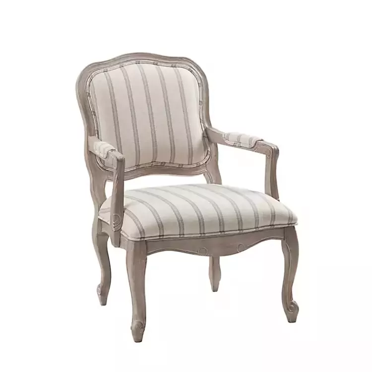 Chaucer Navy Striped Accent Chair>Kirklands Home Sale