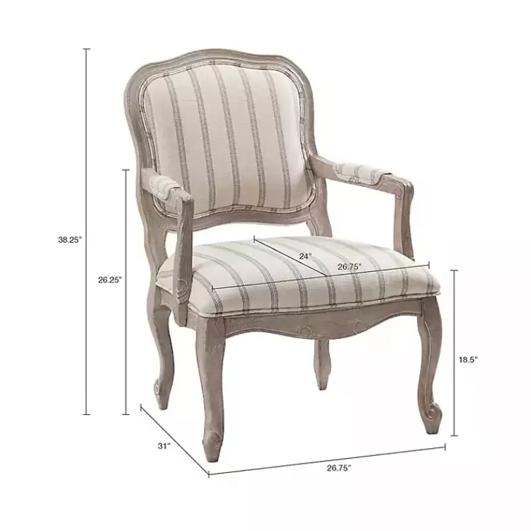 chaucer_navy_striped_accent_chair_7.webp Chaucer Navy Striped Accent Chair>Kirklands Home Sale