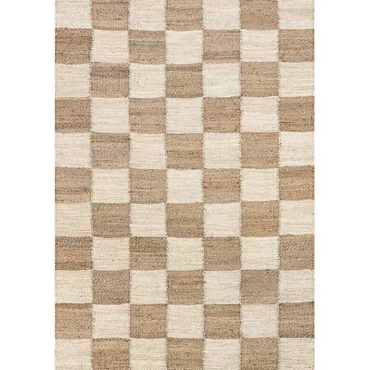 Checkered Jute Area Rug, 8x10>Kirklands Home Cheap