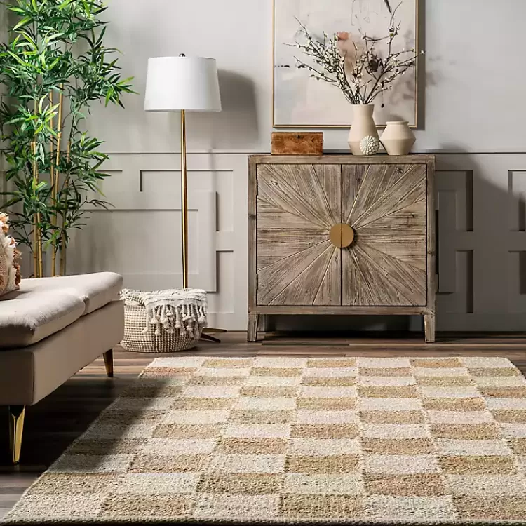 checkered_jute_area_rug_x_7.webp Checkered Jute Area Rug, 8x10>Kirklands Home Cheap