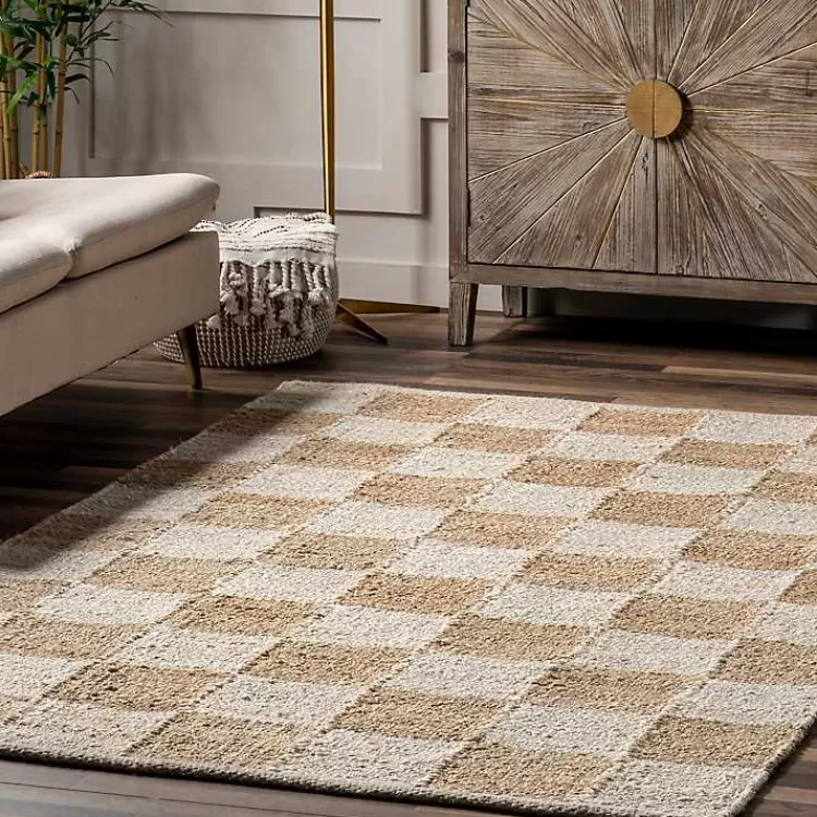 checkered_jute_area_rug_x_8.webp Checkered Jute Area Rug, 8x10>Kirklands Home Cheap