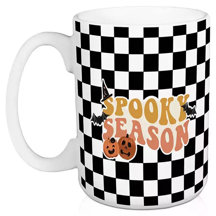 Checkered Spooky Season Halloween Mugs, Set of 2>Kirklands Home Best