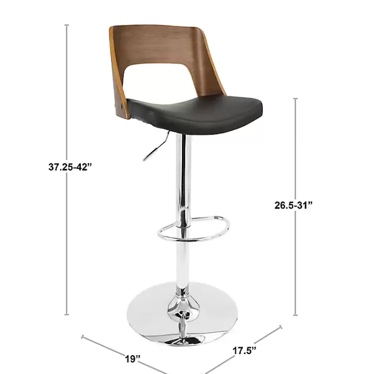 cherry_wood_and_black_leather_swivel_bar_stool_5.webp Cherry Wood and Leather Swivel Bar Stool>Kirklands Home Clearance