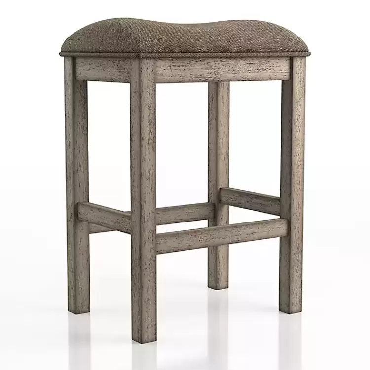 Chestnut Wood Upholstered Counter Stools, Set of 2>Kirklands Home Store