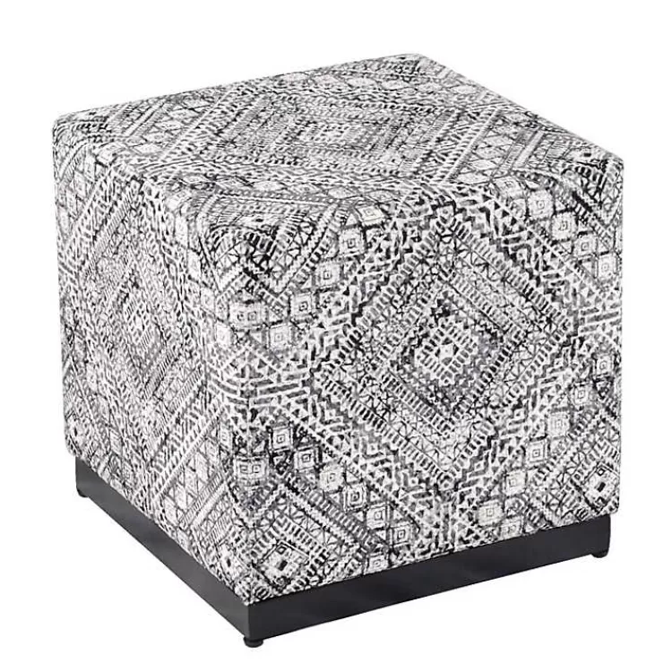 Chinle Velvet Cube Ottoman>Kirklands Home Cheap