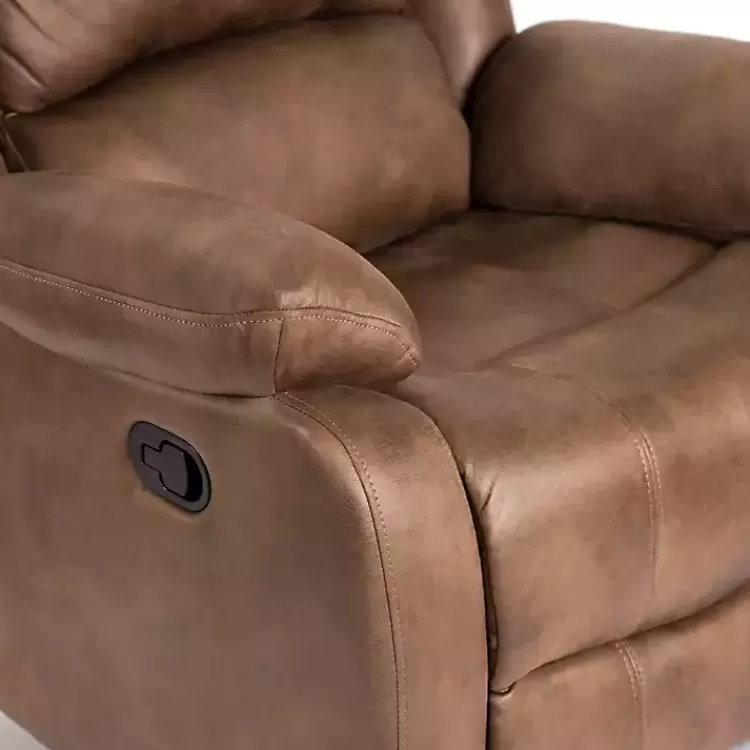 chocolate_brown_faux_leather_barrett_recliner_5.webp Chocolate Faux Leather Barrett Recliner>Kirklands Home Best Sale