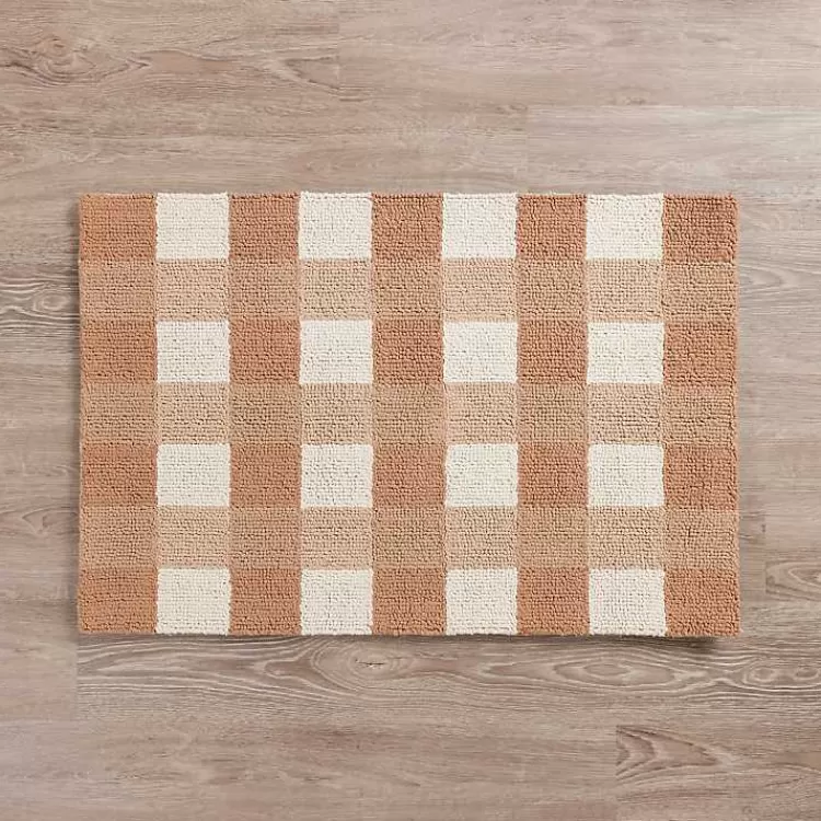Chocolate Plaid Hooked Accent Rug>Kirklands Home Fashion