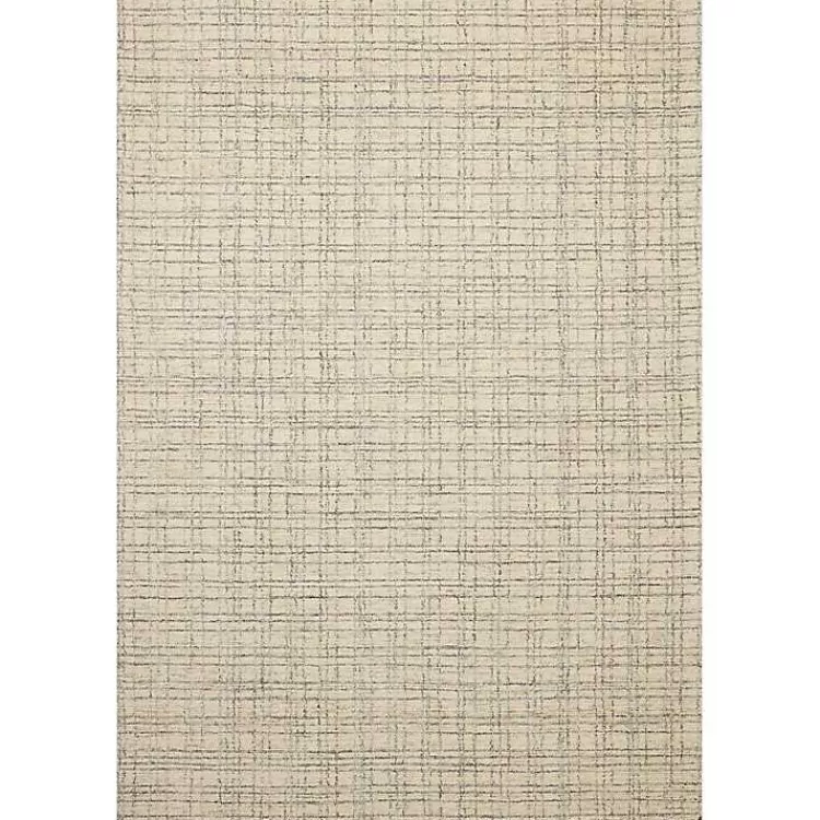 Chris Loves Julia x Loloi Polly Tan Grid Rug, 3x5>Kirklands Home Fashion