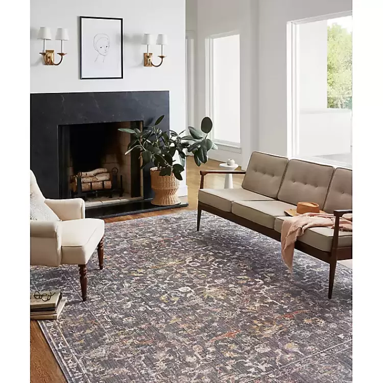 Chris Loves Julia x Loloi Rosemarie Coal Rug, 6x9>Kirklands Home Discount