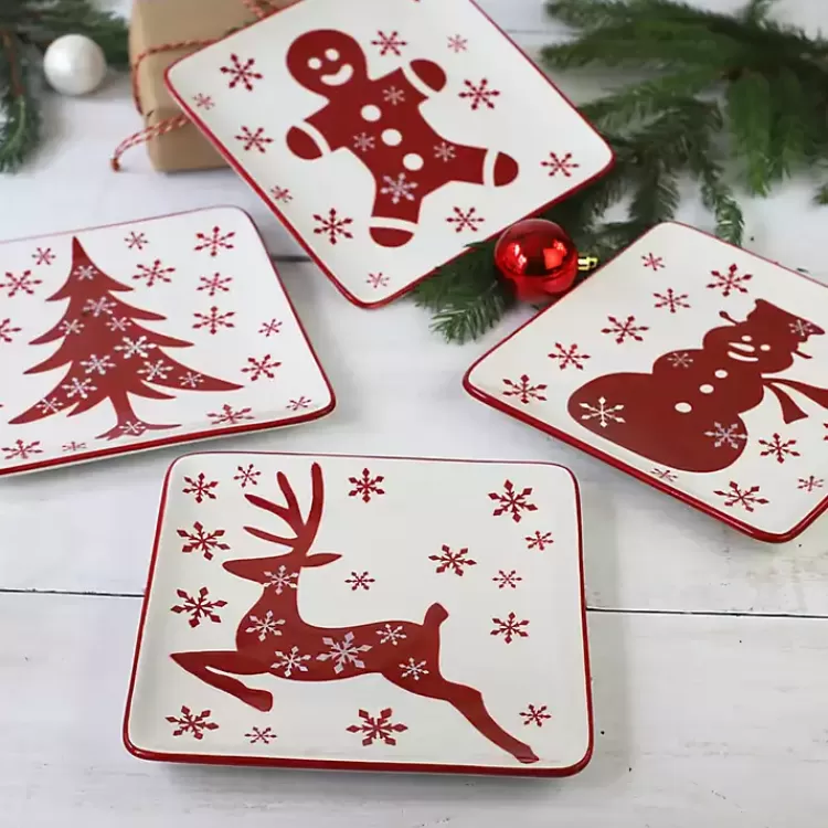 Christmas Character Salad Plates, Set of 4>Kirklands Home Clearance