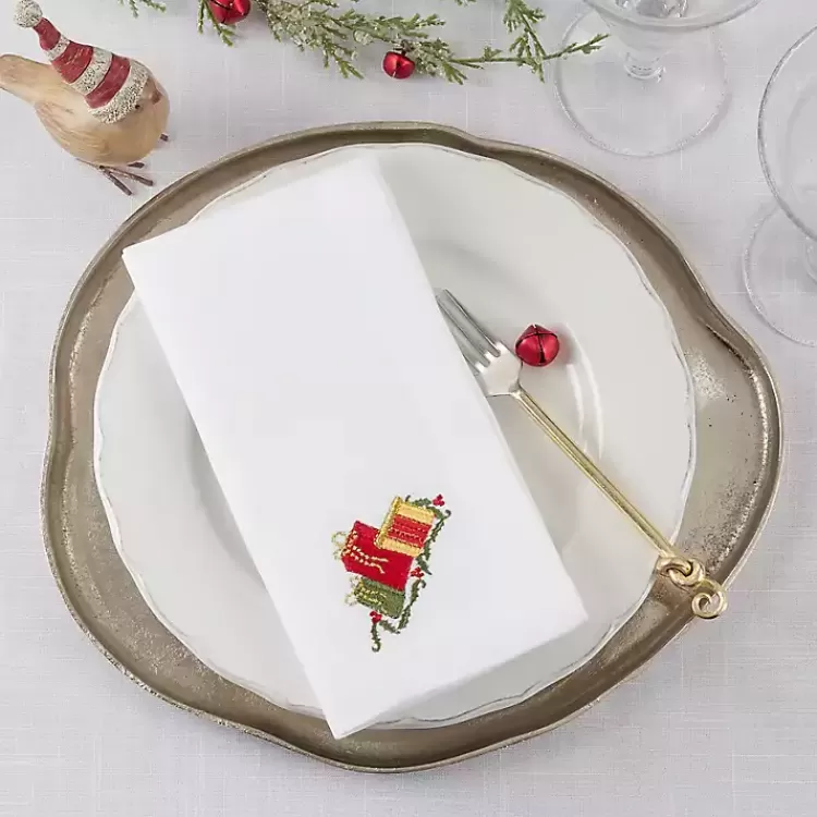 Christmas Gifts Embroidered 4-pc. Napkin Set>Kirklands Home Cheap