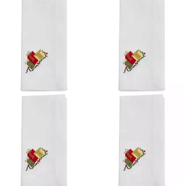christmas_gifts_embroidered_pc_napkin_set_2.webp Christmas Gifts Embroidered 4-pc. Napkin Set>Kirklands Home Cheap