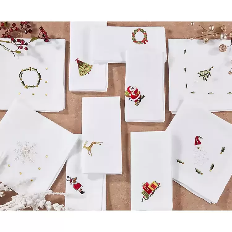 christmas_gifts_embroidered_pc_napkin_set_3.webp Christmas Gifts Embroidered 4-pc. Napkin Set>Kirklands Home Cheap