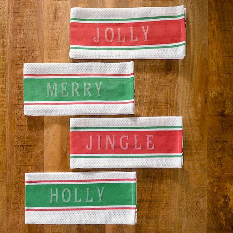Christmas Sentiment Kitchen Towels, Set of 4>Kirklands Home Best