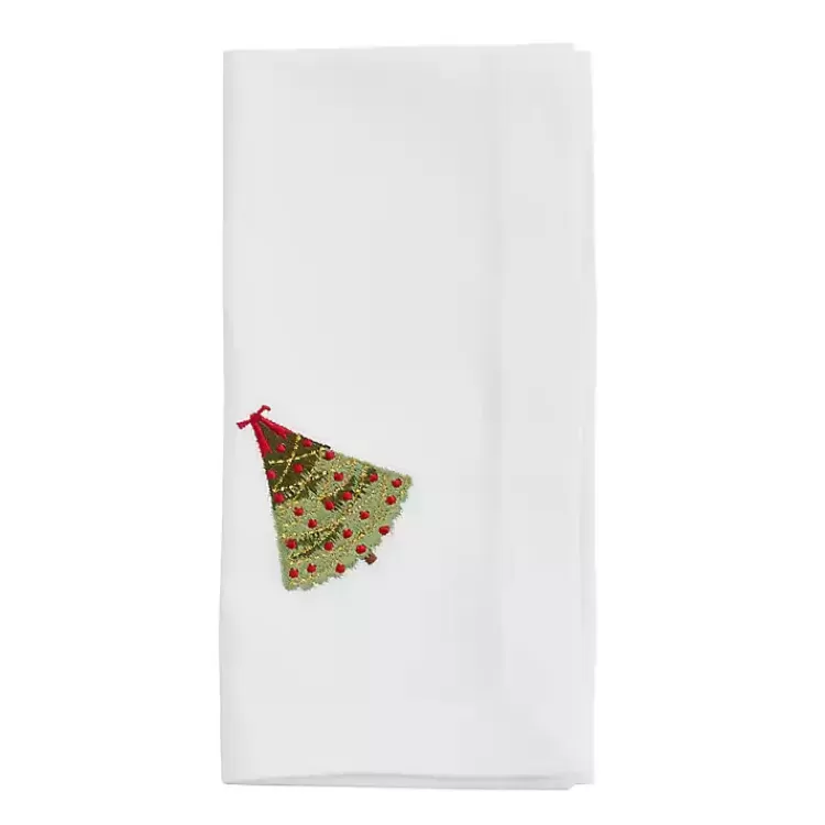 Christmas Tree Embroidered 4-pc. Napkin Set>Kirklands Home Cheap