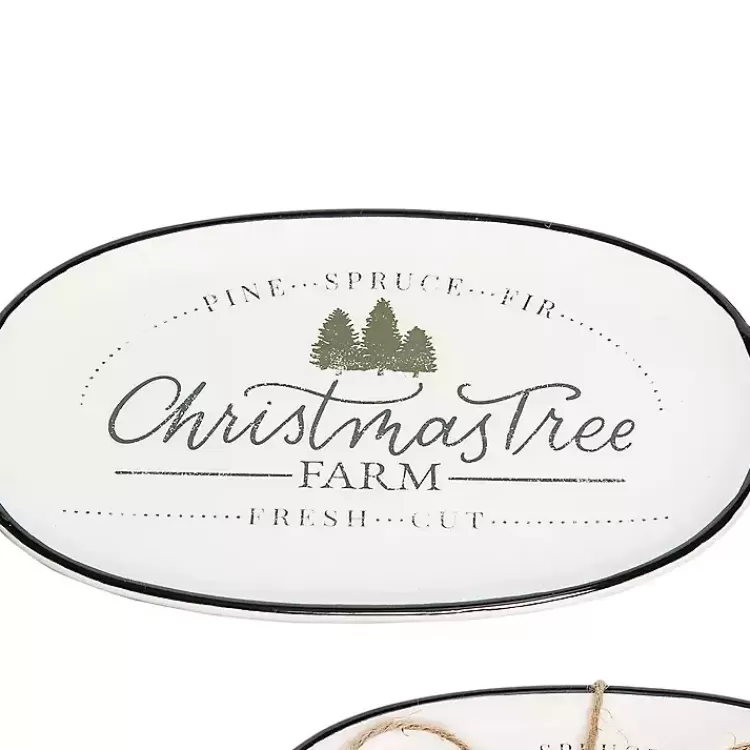 Christmas Tree Farm Serving Platter with Spreader>Kirklands Home Discount