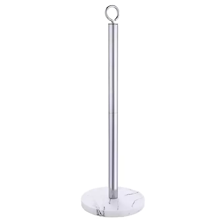 chrome_and_white_marble_toilet_paper_holder_3.webp Chrome and White Marble Toilet Paper Holder>Kirklands Home Best Sale