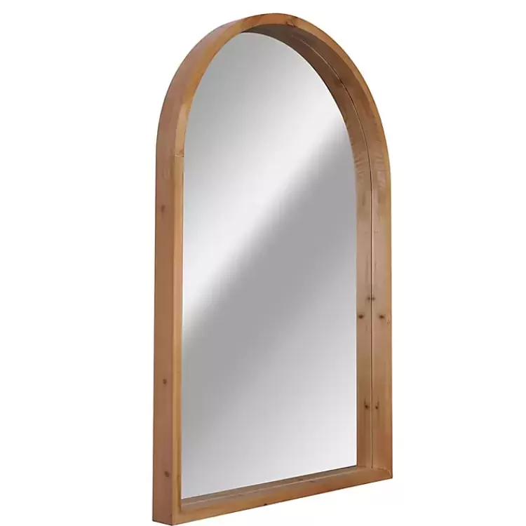Ciarra Natural Wood Arch Wall Mirror>Kirklands Home Fashion