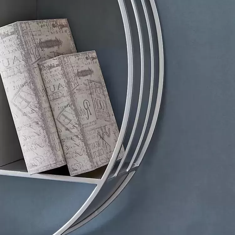 circular_silver_open_sides_floating_shelf_2.webp Circular Open Sides Floating Shelf>Kirklands Home Cheap
