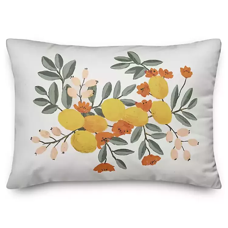 Citrus Botanical Outdoor Lumbar Pillow>Kirklands Home Discount