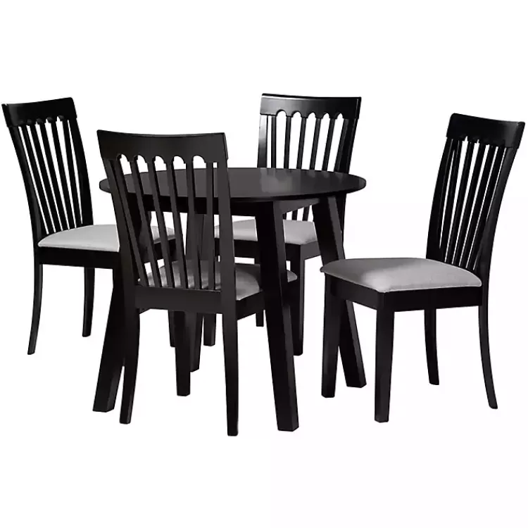 Classic Black Round Wood 5-pc. Dining Set>Kirklands Home New