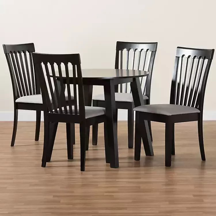 classic_black_round_wood_pc_dining_set_8.webp Classic Black Round Wood 5-pc. Dining Set>Kirklands Home New