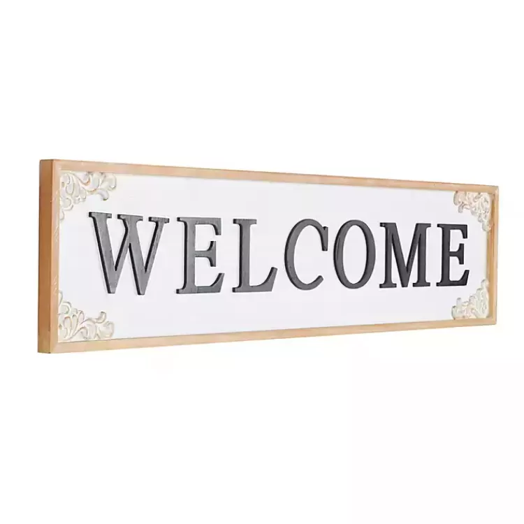 Classic Wooden Welcome Wall Plaque>Kirklands Home Cheap