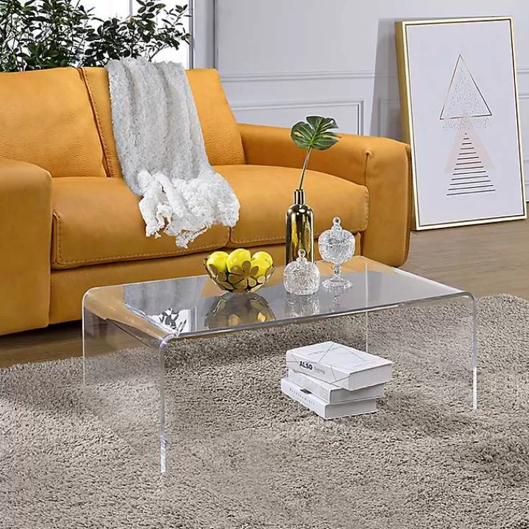 Acrylic Curved Edge Coffee Table>Kirklands Home Best
