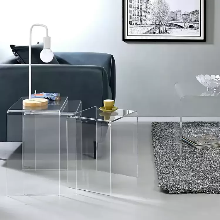 Acrylic Curved Nesting Side Tables, Set of 3>Kirklands Home Best Sale