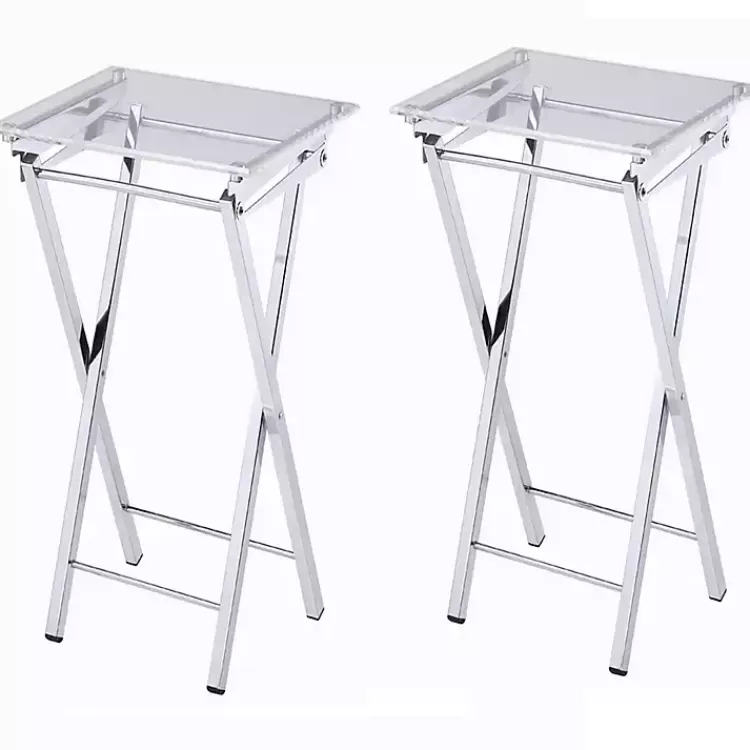 Acrylic Folding TV Tray Tables, Set of 2>Kirklands Home Cheap