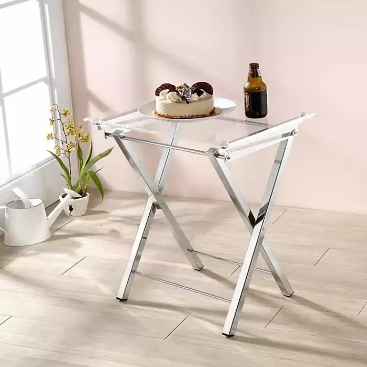Acrylic Folding TV Tray Tables, Set of 2>Kirklands Home Cheap