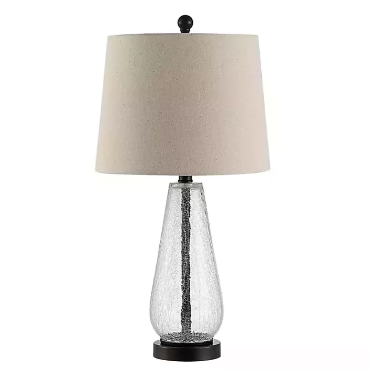 Clear Crackle Glass Bronze Center Table Lamp>Kirklands Home Fashion