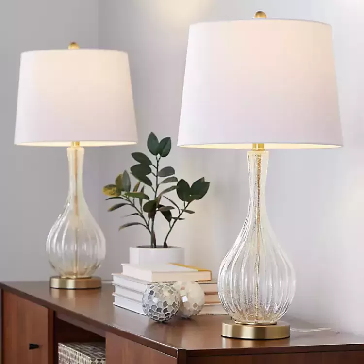 clear_crackle_glass_penny_table_lamps_set_of__6.webp Crackle Glass Penny Table Lamps, Set of 2>Kirklands Home Outlet