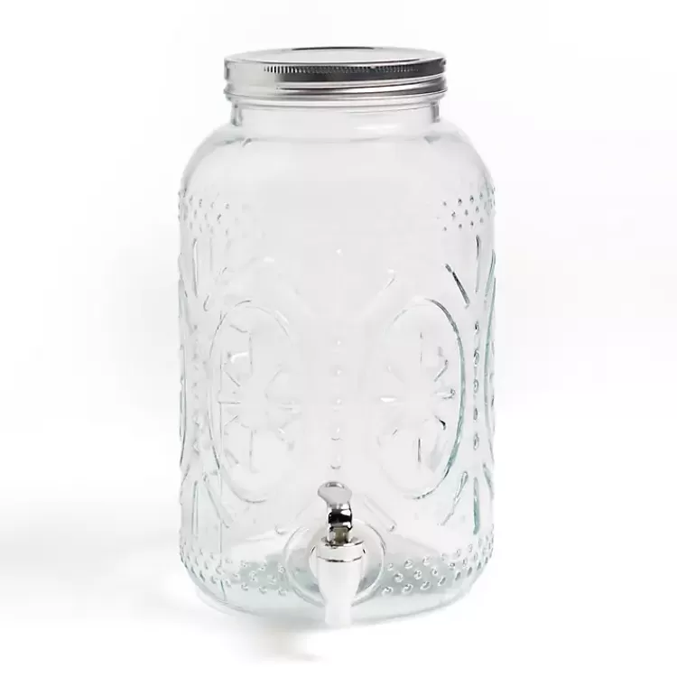 Embossed Glass 1 Gallon Drink Dispenser>Kirklands Home Cheap