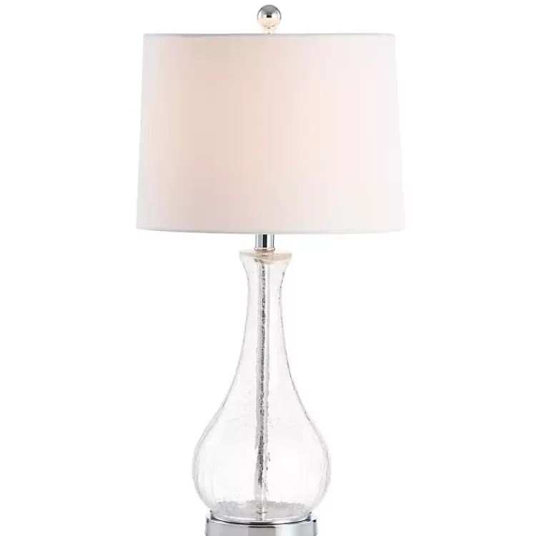 Clear Glass and Silver Metal Base Table Lamp>Kirklands Home Discount