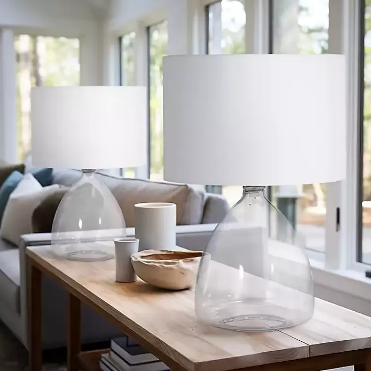 clear_glass_tapered_table_lamps_set_of__8.webp Clear Glass Tapered Table Lamps, Set of 2>Kirklands Home Best Sale
