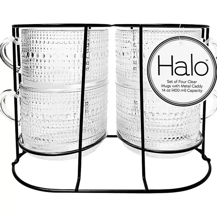 Hobnail Mugs with Rack 5-pc. Set>Kirklands Home Flash Sale