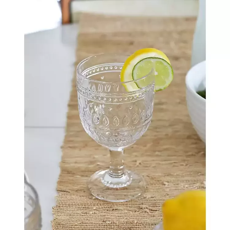 Textured Goblet Glasses, Set of 4>Kirklands Home Sale