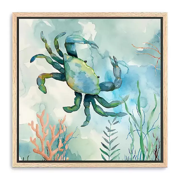 Coastal Bay Crab Framed Canvas Art Print>Kirklands Home Store