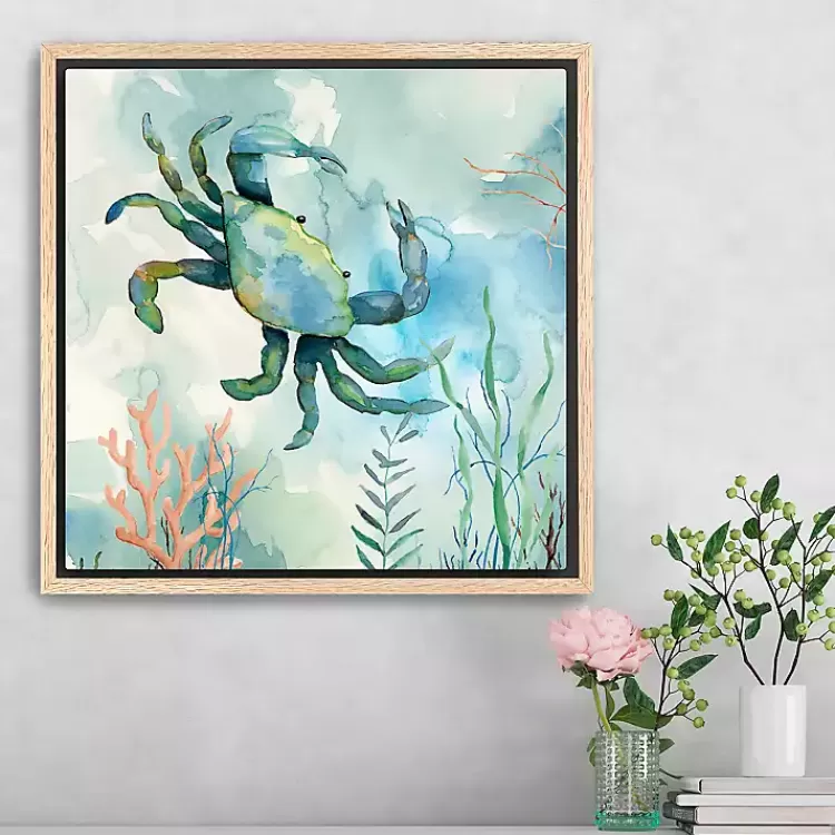 Coastal Bay Crab Framed Canvas Art Print>Kirklands Home Store