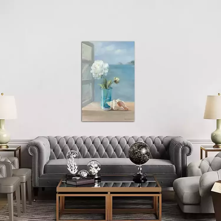 Coastal Floral Canvas Art Print>Kirklands Home Clearance