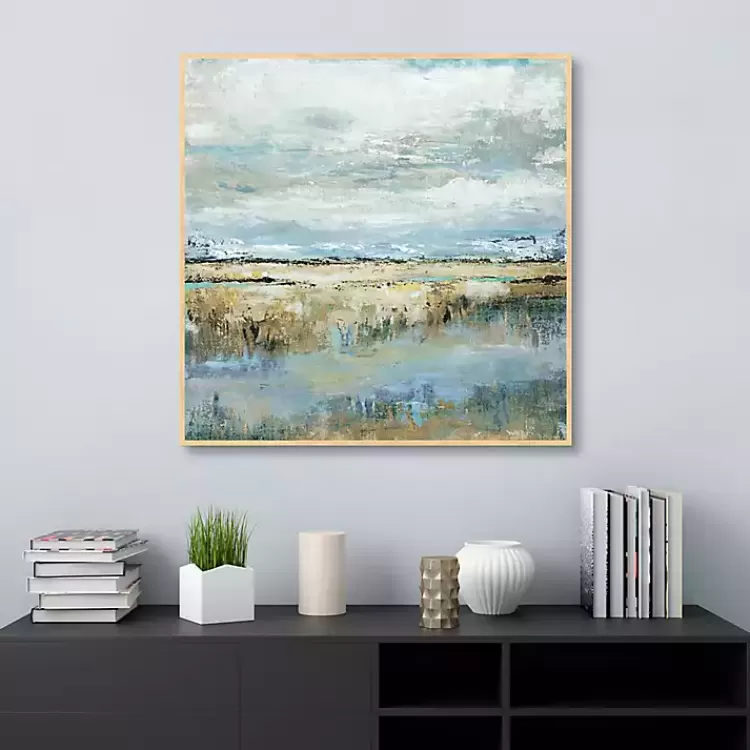 coastal_marsh_framed_canvas_art_print_2.webp Coastal Marsh Framed Canvas Art Print>Kirklands Home Best