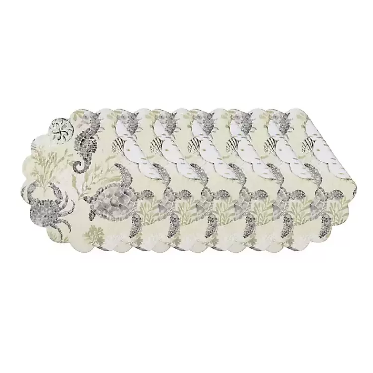 Coastal Quilted Round Placemats, Set of 6>Kirklands Home Online
