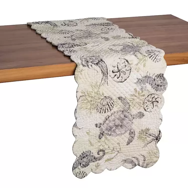 Coastal Quilted Table Runner>Kirklands Home Clearance