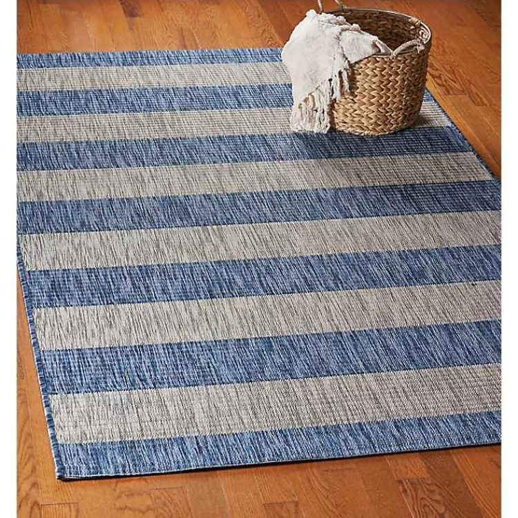 coastal_stripes_indooroutdoor_area_rug_x_6.webp Coastal Stripes Indoor/Outdoor Area Rug, 5x7>Kirklands Home Online