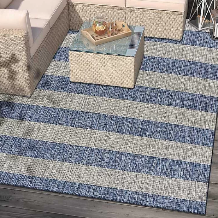coastal_stripes_indooroutdoor_area_rug_x_8.webp Coastal Stripes Indoor/Outdoor Area Rug, 5x7>Kirklands Home Online