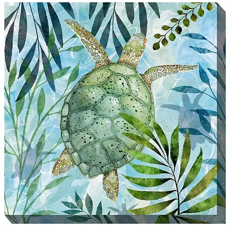Coastal Turtle Outdoor Canvas Art Print>Kirklands Home Outlet